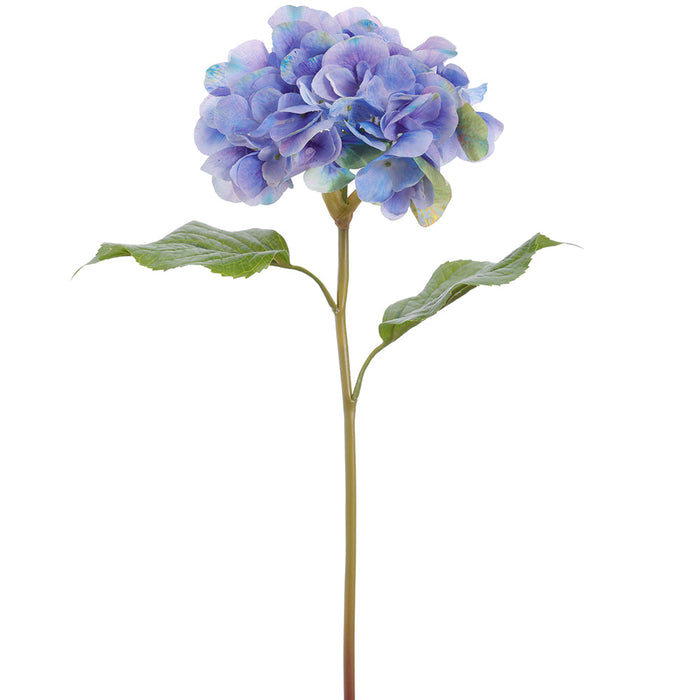 22" Real Touch Hydrangea Silk Flower Stem -Blue/Green (Pack of 12) - FSH623-BL/GR