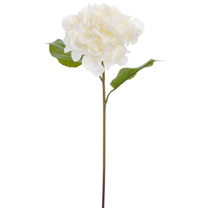 22" Real Touch Hydrangea Silk Flower Stem -Cream (Pack of 12) - FSH623-CR