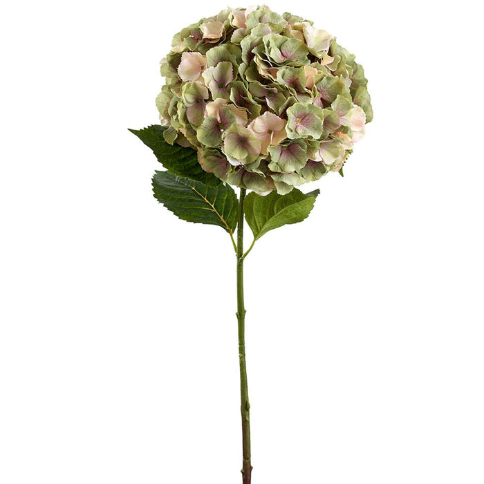 34" Hydrangea Silk Flower Stem -Green (Pack of 6) - FSH768-GR