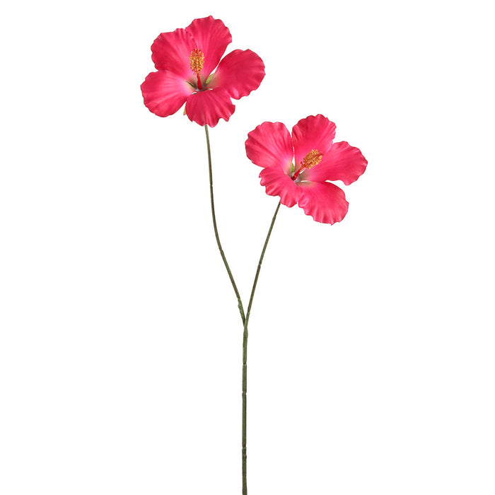 32.5" Hibiscus Silk Flower Stem -Beauty (pack of 12) - FSH790-BT