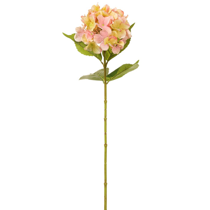 25" Fake Hydrangea Flower Stem -Pink (pack of 12) - FSH832-PK