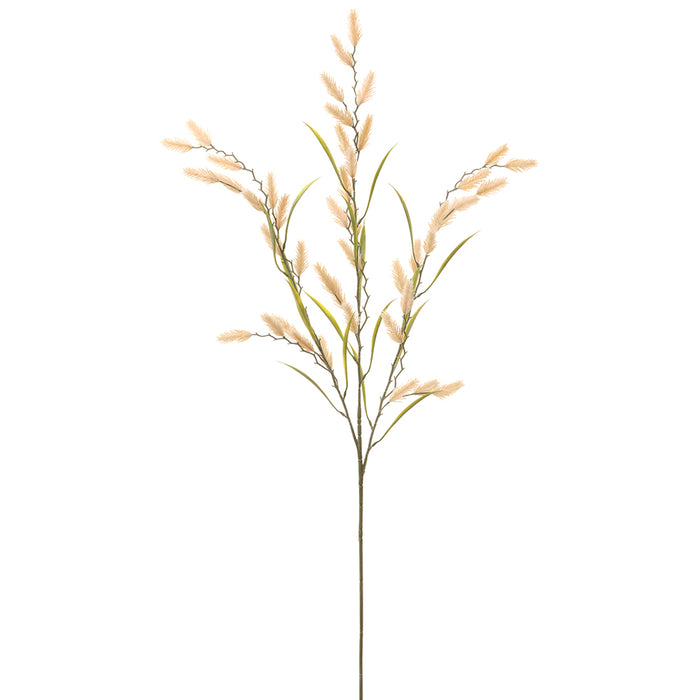 32" Blooming Artificial Horsetail Grass Stem -Beige/Tan (pack of 12) - FSH843-BE/TN