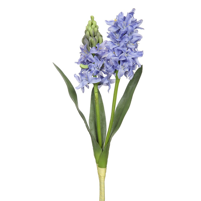 15" Hyacinth Silk Flower Stem -Blue (pack of 12) - FSH852-BL