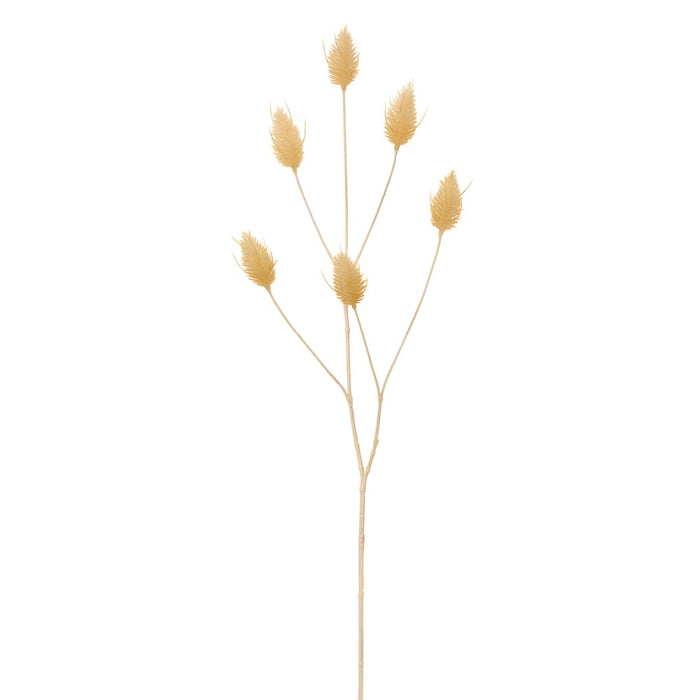 28" Hair Tail Grass Artificial Flower Stem -Yellow (pack of 12) - FSH855-YE