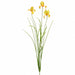 28" Meadow Iris & Grass Silk Flower Stem -Yellow (Pack of 12) - FSI458-YE