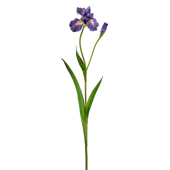 29" Real Touch Iris Silk Flower Stem -Purple (Pack of 12) - FSI632-PU