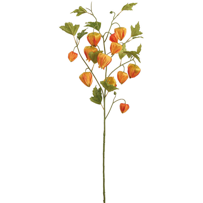 31.5" Artificial Chinese Lantern Flower Stem -Orange (Pack of 12) - FSL008-OR