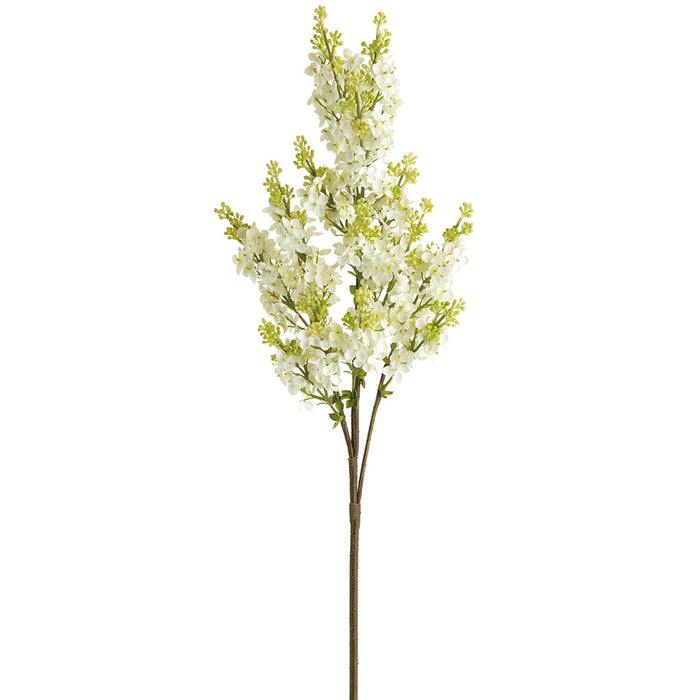 30" Lilac Silk Flower Stem -Cream (pack of 12) - FSL110-CR