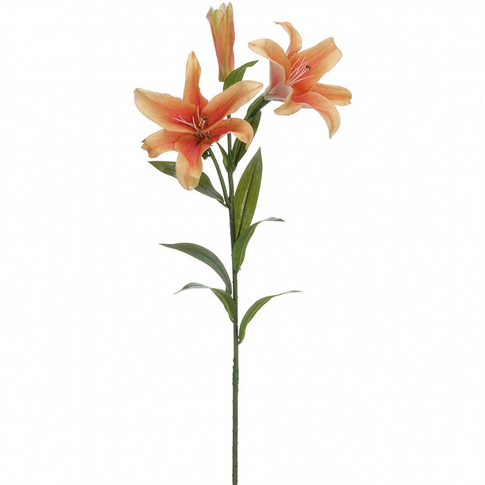 34" Outdoor UV-Resistant Artificial Tiger Lily Flower Stem -Orange (Pack of 12) - FSL148-OR