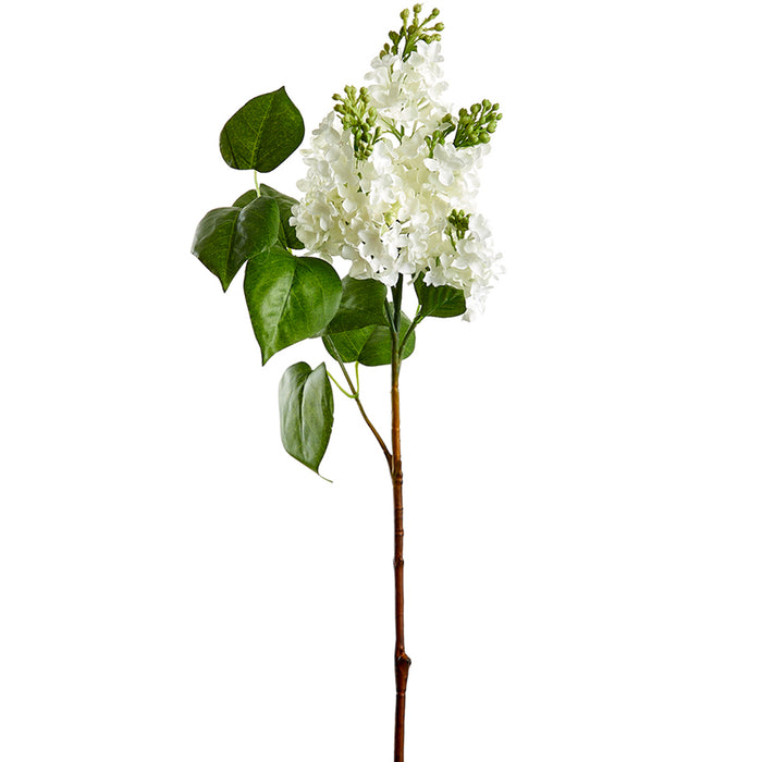 26" Silk Lilac Flower Stem -White (pack of 6) - FSL200-WH