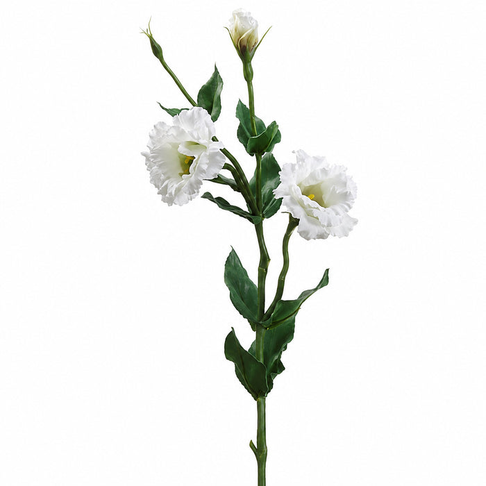 25" Silk Lisianthus Flower Spray -White (Pack of 12) - FSL316-WH