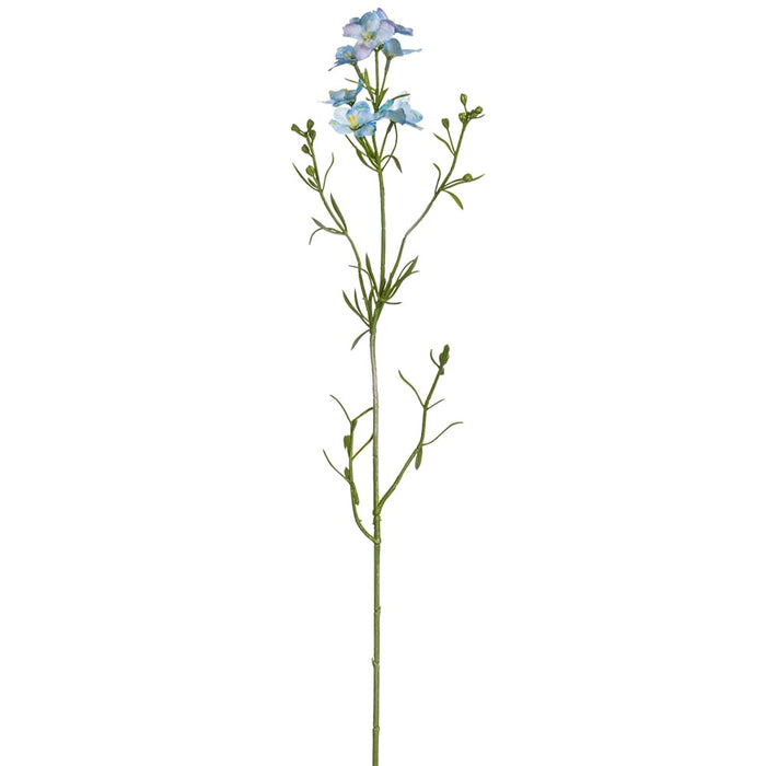 29" Silk Larkspur Delphinium Flower Stem -Light Blue (pack of 12) - FSL404-BL/LT
