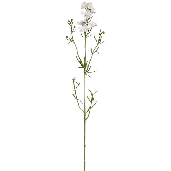 29" Silk Larkspur Delphinium Flower Stem -Cream (pack of 12) - FSL404-CR