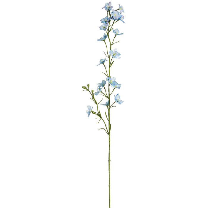 35" Silk Larkspur Delphinium Flower Stem -Light Blue (pack of 12) - FSL405-BL/LT