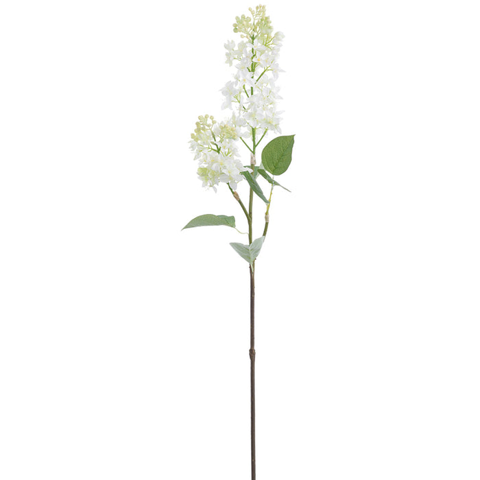 31.75" Lilac Silk Flower Stem -Cream/Green (Pack of 12) - FSL448-CR/GR