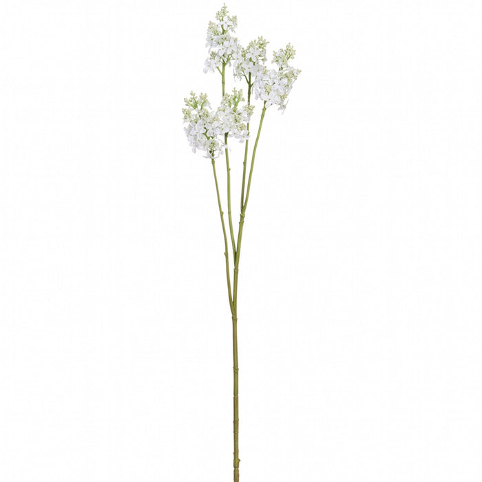 42.5" Lilac Silk Flower Stem -White (Pack of 12) - FSL460-WH