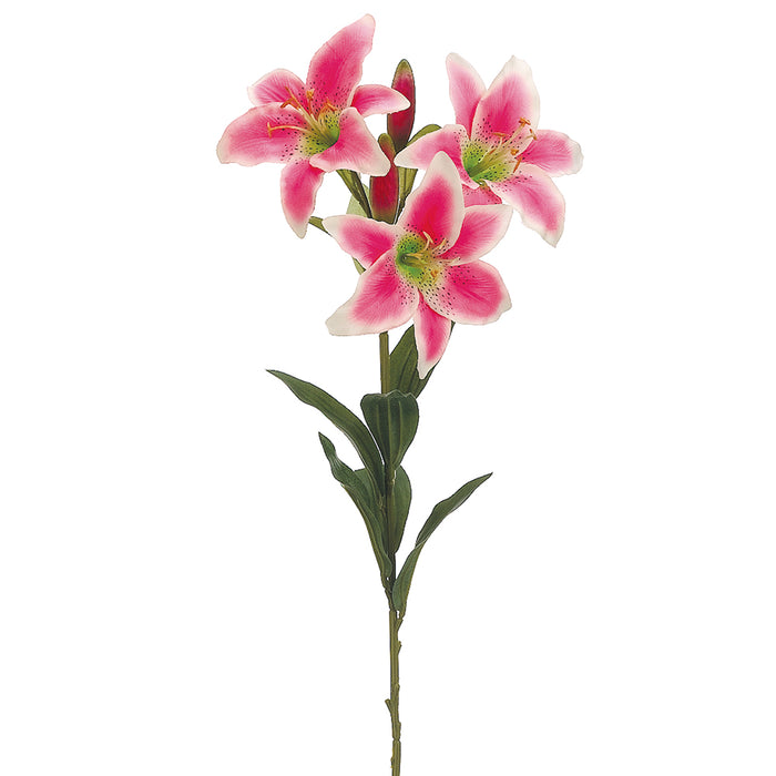 30" Silk Day Lily Flower Spray -Pink (pack of 12) - FSL471-PK