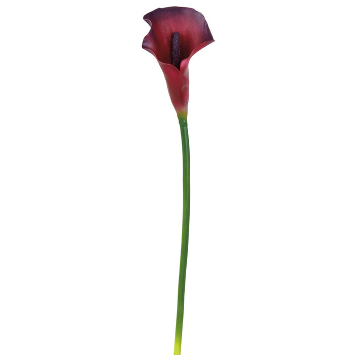 21" IFR PVC Artificial Calla Lily Flower Stem -Burgundy (pack of 12) - FSL500-BU