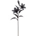 35.5" Easter Lily Silk Flower Stem -Black (Pack of 6) - FSL613-BK