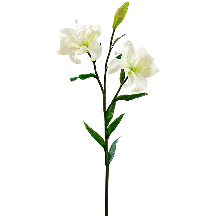 lily flower with stem 34" Silk Stargazer Lily Flower Stem -Cream (Pack of 6)