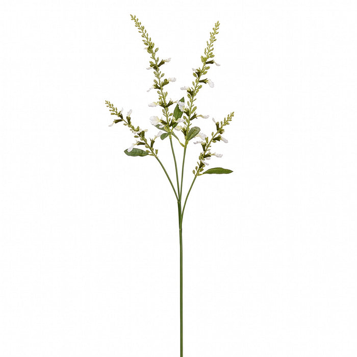 26" Lavender Silk Flower Stem -White (Pack of 12) - FSL961-WH