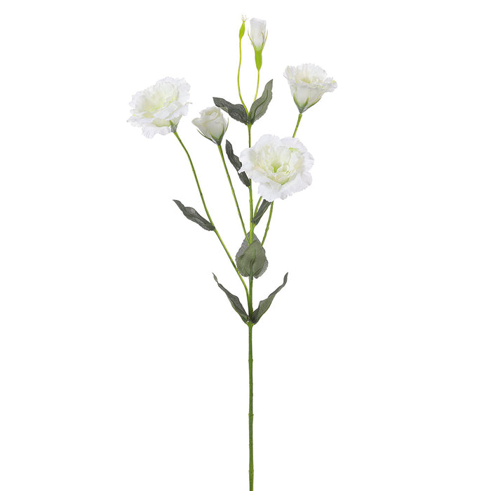 29" Lisianthus Silk Flower Stem -White (pack of 12) - FSL986-WH