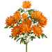 24.5" Mum Silk Flower Bush -Orange (Pack of 12) - FSM022-OR