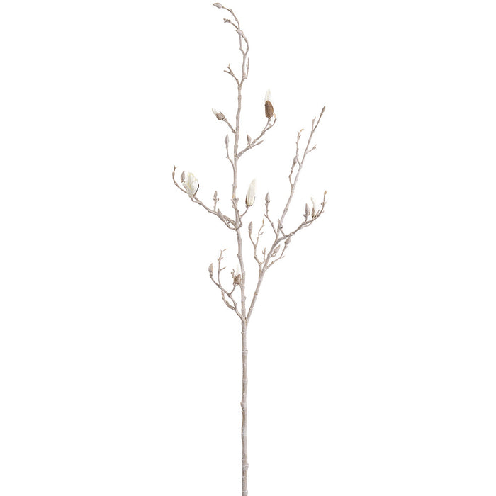 53" Magnolia Bud Silk Flower Stem -Beige (Pack of 6) - FSM028-BE