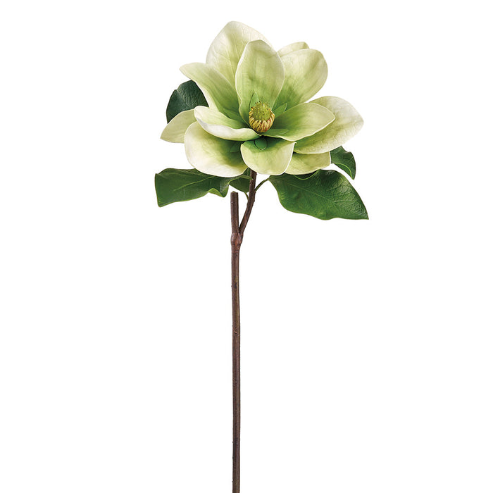 28" Magnolia Artificial Flower Stem -Green (Pack of 12) - FSM036-GR