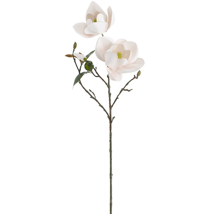34" Magnolia Faux Flower Stem -White/Pink (Pack of 12) - FSM041-PK