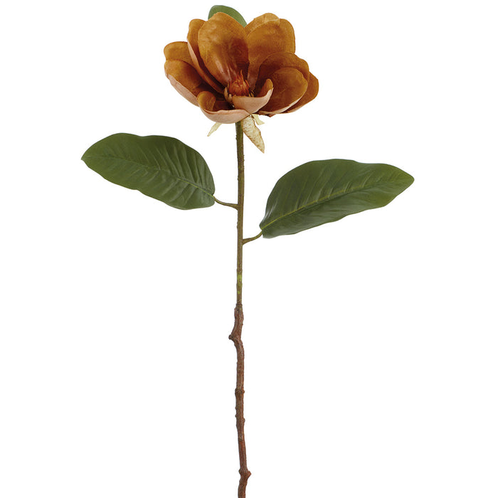 33.5" Magnolia Silk Flower Stem -Tan (Pack of 12) - FSM060-TN