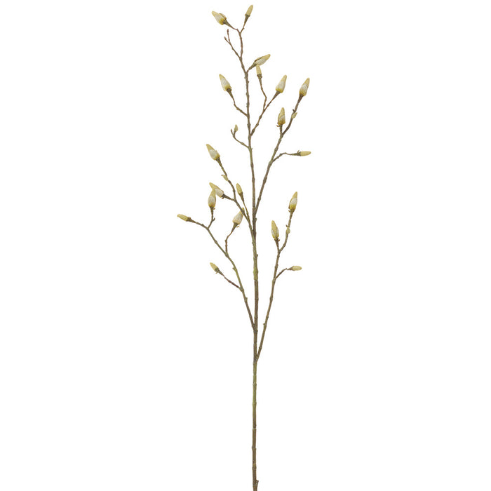47" Magnolia Bud Silk Flower Stem -Green/Brown (pack of 12) - FSM093-GR/BR