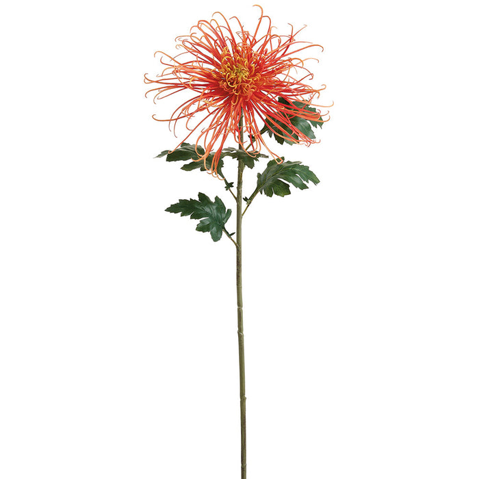 39" Spider Mum Silk Flower Stem -Flame (Pack of 6) - FSM170-FL