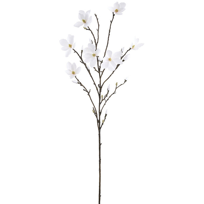 61" Magnolia Silk Flower Stem -White (Pack of 4) - FSM276-WH