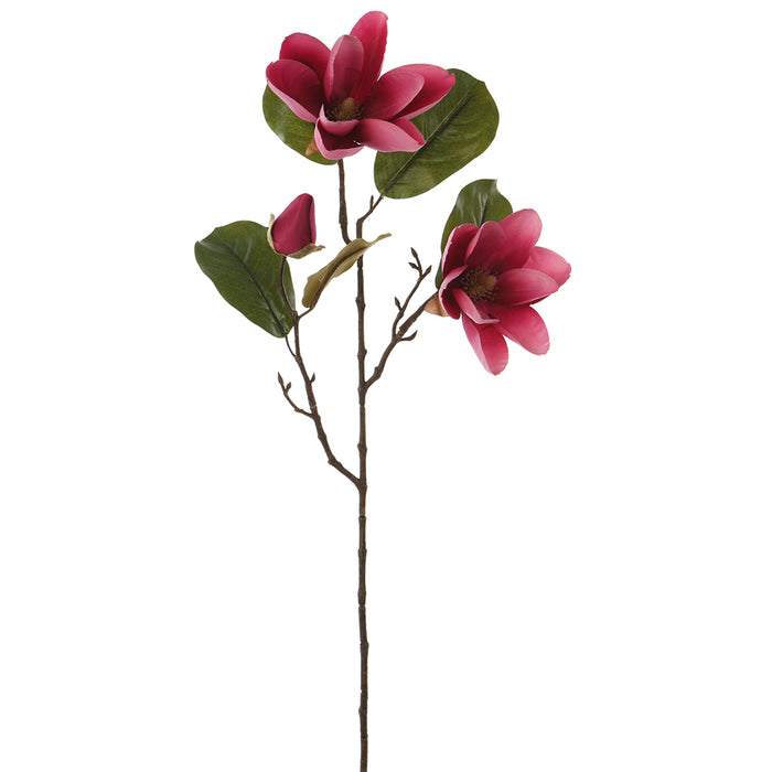 27" Silk Magnolia Flower Stem -Mauve (pack of 12) - FSM280-MV