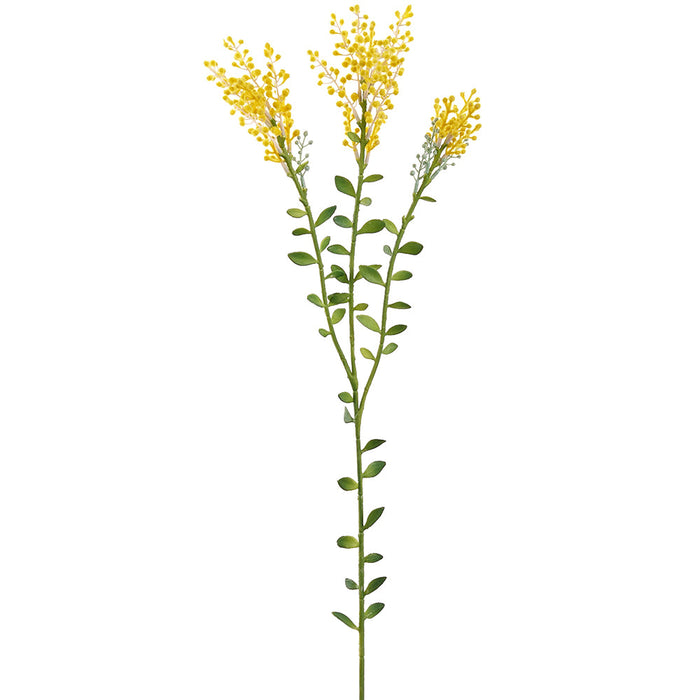 30" Mimosa Blossom Silk Flower Stem -Yellow (Pack of 12) - FSM403-YE