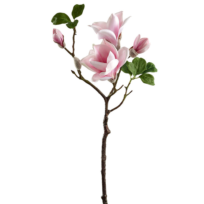 29.5" Magnolia Silk Flower Stem -Soft Pink (pack of 12) - FSM410-PK/SO