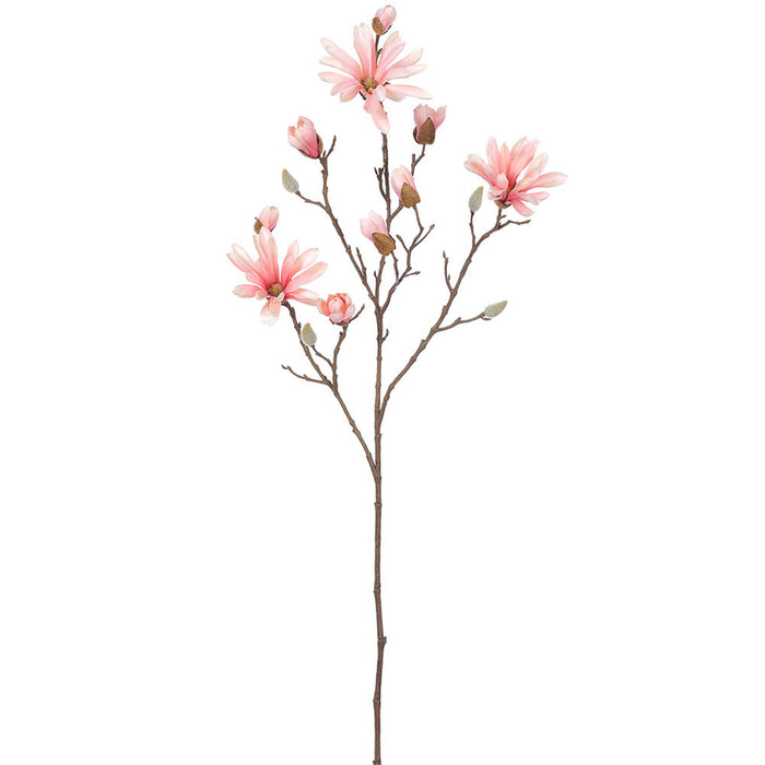 35" Japanese Magnolia Silk Flower Stem -Peach (pack of 12) - FSM502-PE