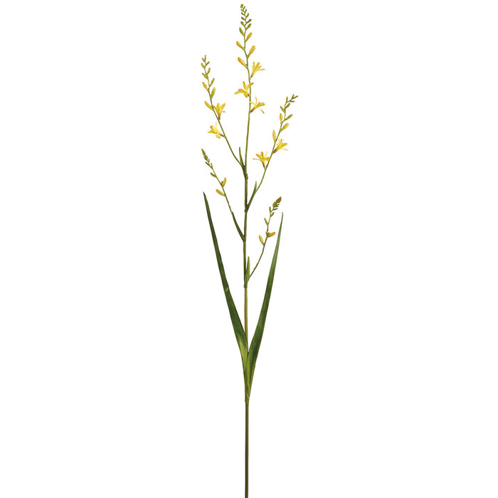 36" Crocosmia Iris Silk Flower Stem -Yellow (Pack of 12) - FSM627-YE