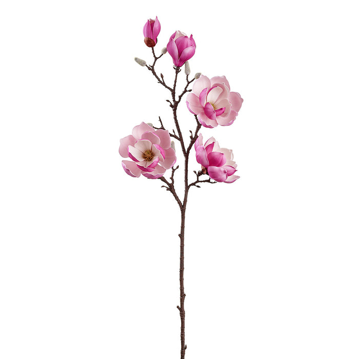 39" Magnolia Silk Flower Stem -2 Tone Cerise (Pack of 6) - FSM753-CE/TT