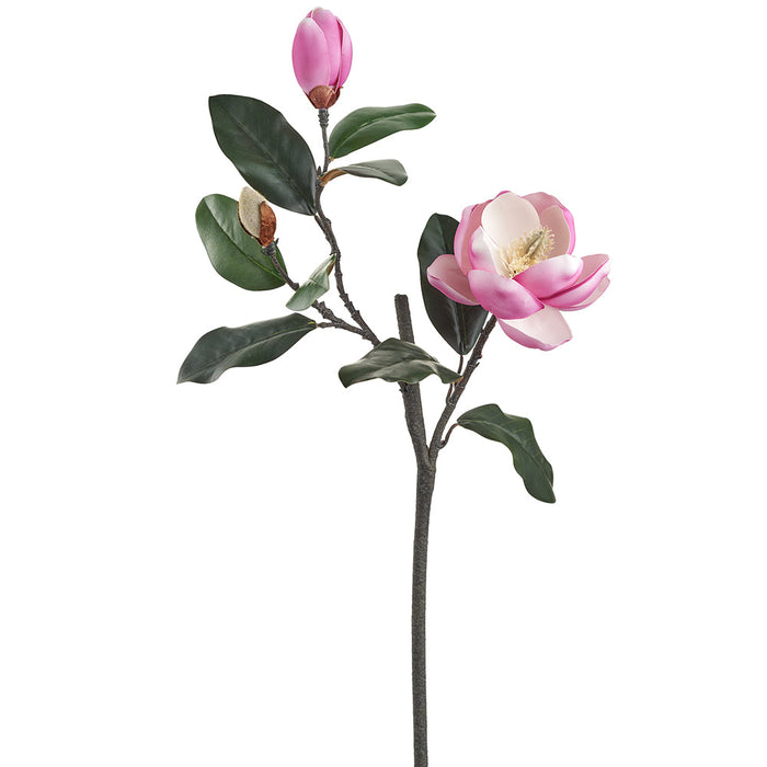38.5" Magnolia Silk Flower Stem -Boysenberry (pack of 6) - FSM801-BB