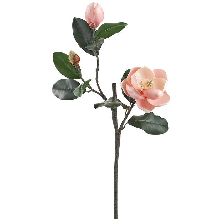 38.5" Magnolia Silk Flower Stem -Pink (pack of 6) - FSM801-PK