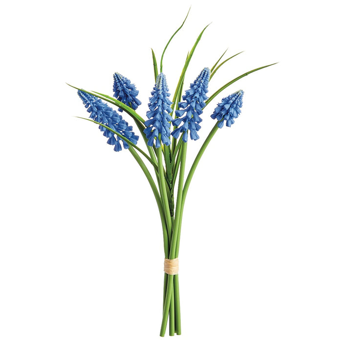 10" Muscari Silk Flower Stem Bundle -Blue (pack of 24) - FSM848-BL