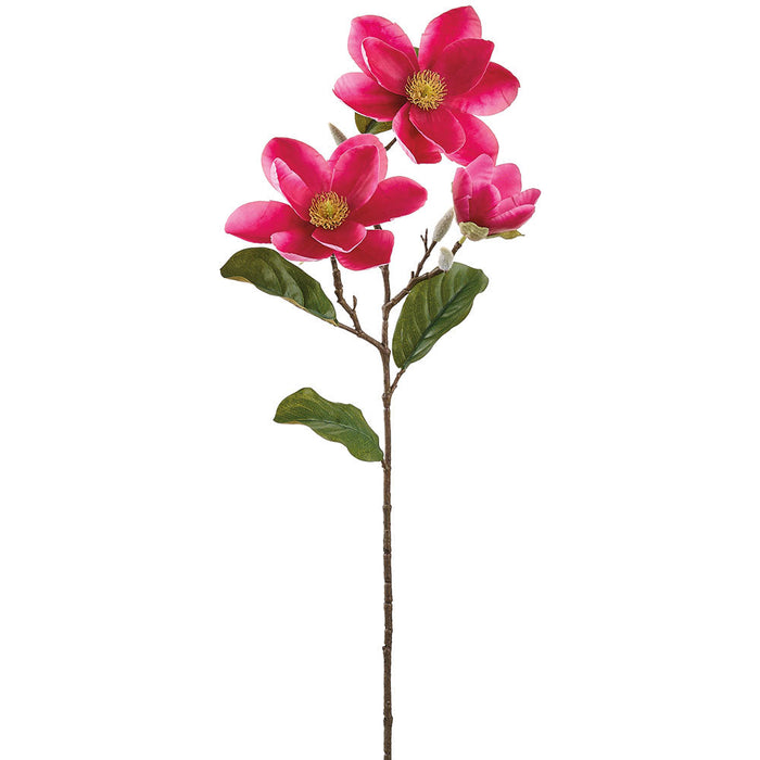 28" Magnolia Silk Flower Stem -Fuchsia (Pack of 12) - FSM899-FU