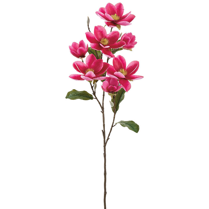 36" Magnolia Silk Flower Stem -Fuchsia (Pack of 8) - FSM940-FU