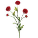 28" Pompon Mum Silk Flower Stem -Red (pack of 12) - FSM971-RE