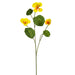 23" Silk Nasturtium Flower Stem -Yellow (pack of 12) - FSN233-YE