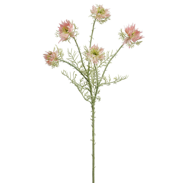 22.5" Silk Nigella Flower Stem -Pink (pack of 12) - FSN356-PK