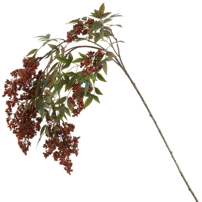 45" Hanging Artificial Nandina Berry Stem -Burgundy (Pack of 12) - FSN701-BU
