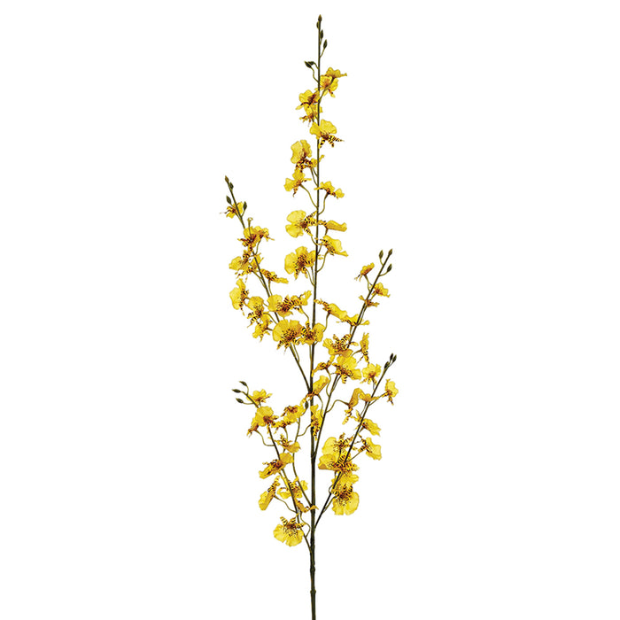 40" Silk Oncidium Orchid Flower Spray -Yellow (pack of 12) - FSO055-YE